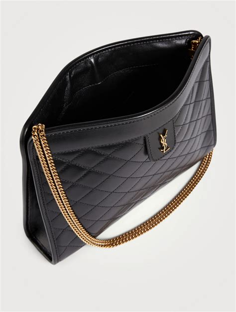 ysl monogram leather pouch clutch bag|YSL evening clutch.